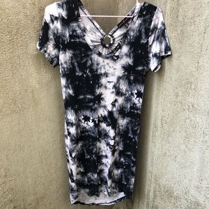 Almost Famous Black Tie Dye T-shirt Dress
